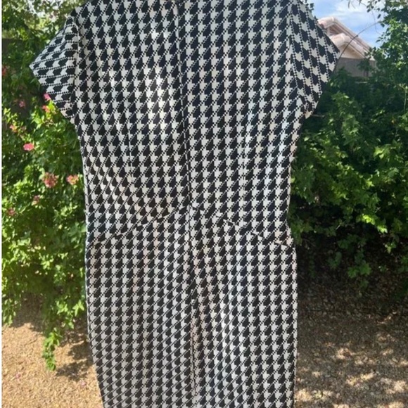 Zara Houndstooth Midi Sheath Dress - Picture 3 of 6